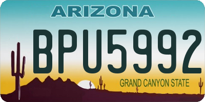 AZ license plate BPU5992