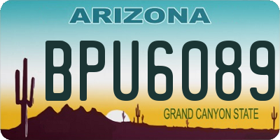 AZ license plate BPU6089