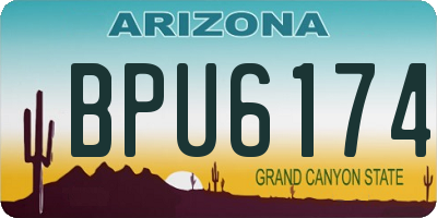 AZ license plate BPU6174