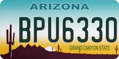 AZ license plate BPU6330