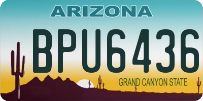 AZ license plate BPU6436