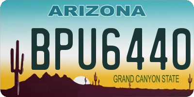 AZ license plate BPU6440