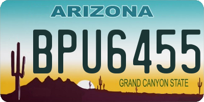 AZ license plate BPU6455