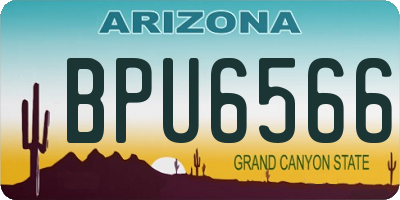 AZ license plate BPU6566