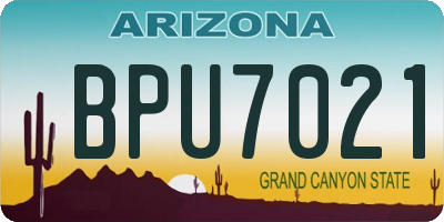 AZ license plate BPU7021