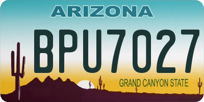 AZ license plate BPU7027