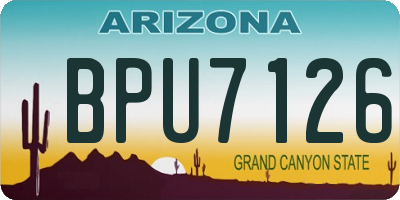 AZ license plate BPU7126