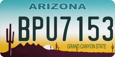 AZ license plate BPU7153