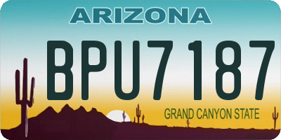AZ license plate BPU7187