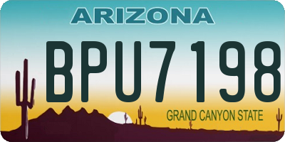 AZ license plate BPU7198