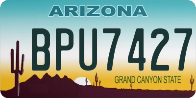 AZ license plate BPU7427
