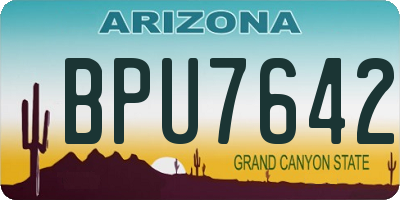 AZ license plate BPU7642