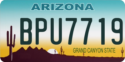 AZ license plate BPU7719