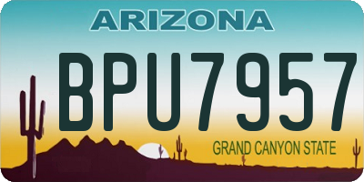 AZ license plate BPU7957