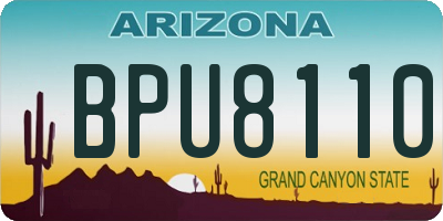 AZ license plate BPU8110