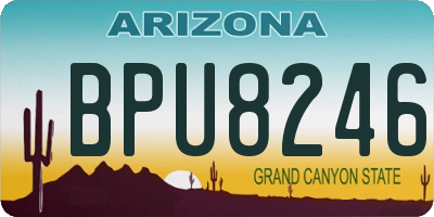 AZ license plate BPU8246