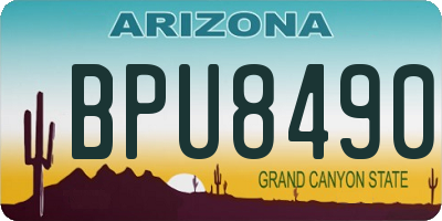 AZ license plate BPU8490