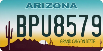 AZ license plate BPU8579