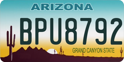 AZ license plate BPU8792