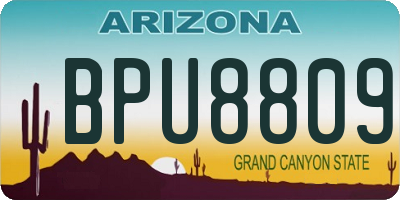 AZ license plate BPU8809