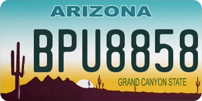 AZ license plate BPU8858