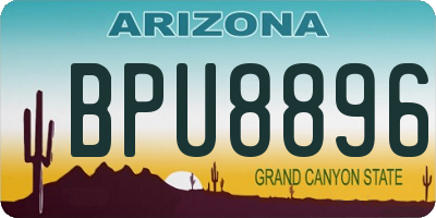 AZ license plate BPU8896