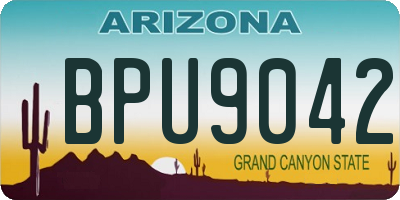 AZ license plate BPU9042