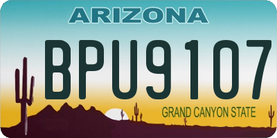 AZ license plate BPU9107
