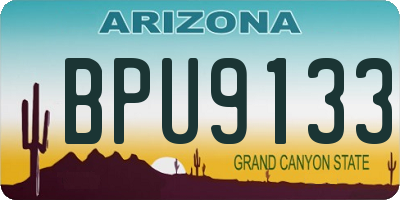 AZ license plate BPU9133