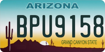 AZ license plate BPU9158