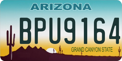 AZ license plate BPU9164