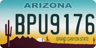 AZ license plate BPU9176