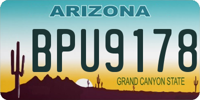 AZ license plate BPU9178