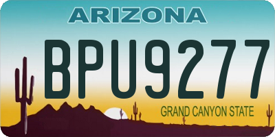 AZ license plate BPU9277