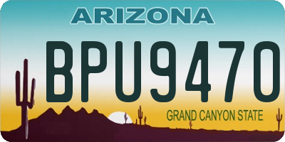 AZ license plate BPU9470