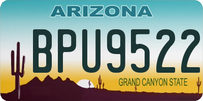 AZ license plate BPU9522