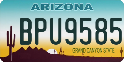 AZ license plate BPU9585