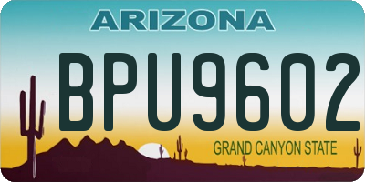 AZ license plate BPU9602