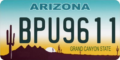 AZ license plate BPU9611