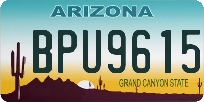 AZ license plate BPU9615