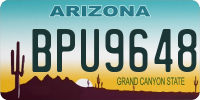 AZ license plate BPU9648