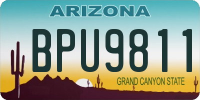 AZ license plate BPU9811