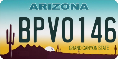 AZ license plate BPV0146