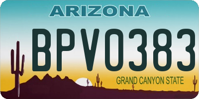 AZ license plate BPV0383