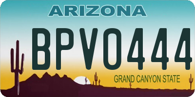 AZ license plate BPV0444