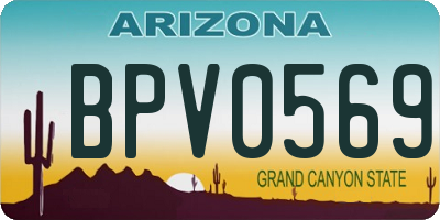 AZ license plate BPV0569