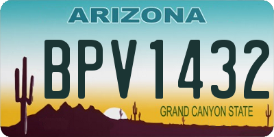 AZ license plate BPV1432