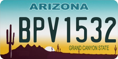 AZ license plate BPV1532