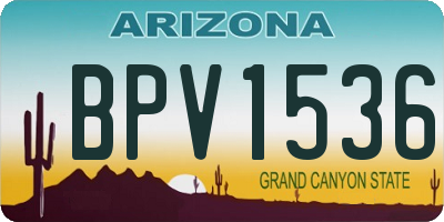 AZ license plate BPV1536