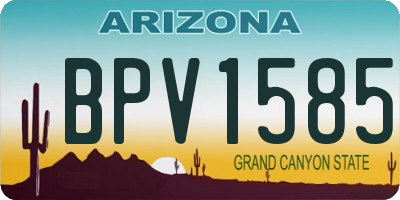 AZ license plate BPV1585